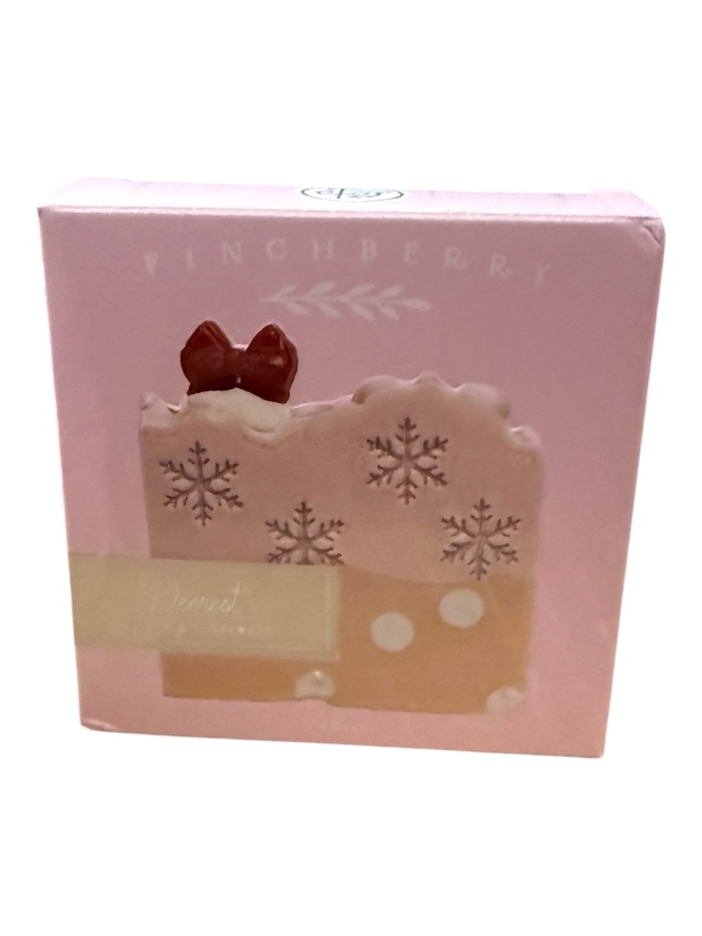 Pink Decorative Soap Bar – Snowflake Design